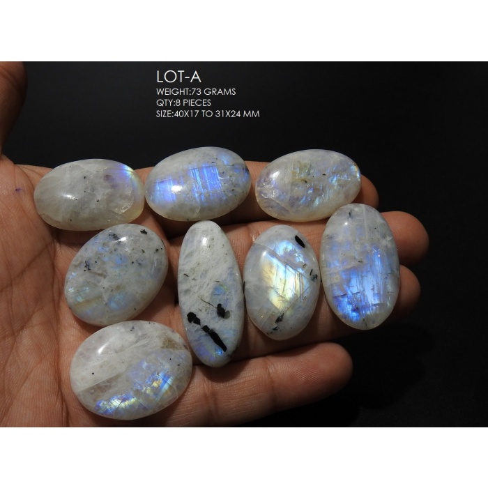 White Rainbow Moonstone Cabochon Lot,Smooth,Blue Flashy Fire,Fancy Shape,Loose Stone,Gemstones For Pendent,Jewelry,Wholesaler,Supplies C1 | Save 33% - Rajasthan Living 6