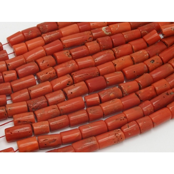 Natural Red Coral Smooth Tube,Drum,Cylinder Shape Beads,Handmade,Loose Stone,For Making Jewelry,Wholesaler,Supplies 100%Natural (bk)CR2 | Save 33% - Rajasthan Living 8