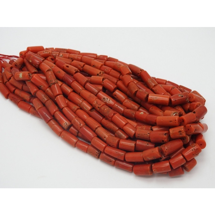 Natural Red Coral Smooth Tube,Drum,Cylinder Shape Beads,Handmade,Loose Stone,For Making Jewelry,Wholesaler,Supplies 100%Natural (bk)CR2 | Save 33% - Rajasthan Living 9