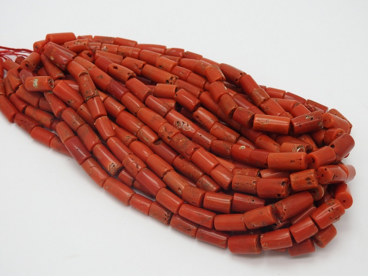 Natural Red Coral Smooth Tube,Drum,Cylinder Shape Beads,Handmade,Loose Stone,For Making Jewelry,Wholesaler,Supplies 100%Natural (bk)CR2 | Save 33% - Rajasthan Living 14
