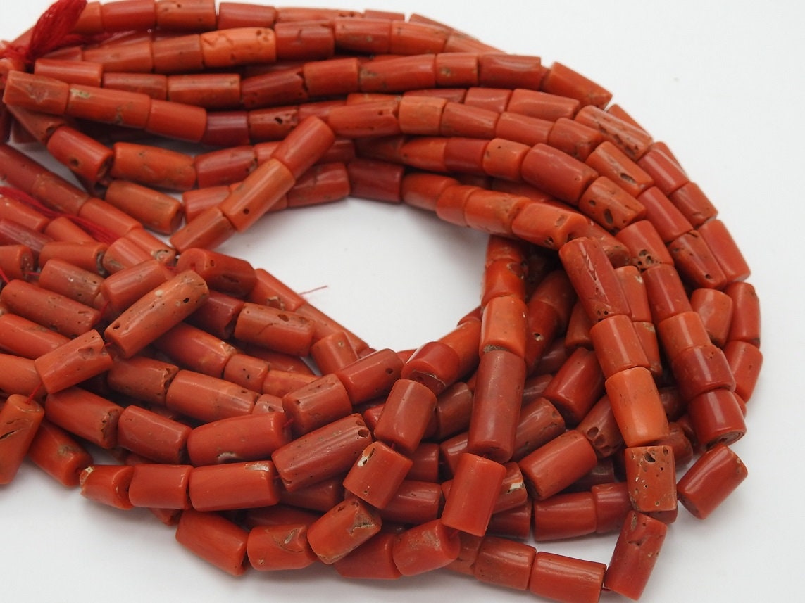 Natural Red Coral Smooth Tube,Drum,Cylinder Shape Beads,Handmade,Loose Stone,For Making Jewelry,Wholesaler,Supplies 100%Natural (bk)CR2 | Save 33% - Rajasthan Living 12