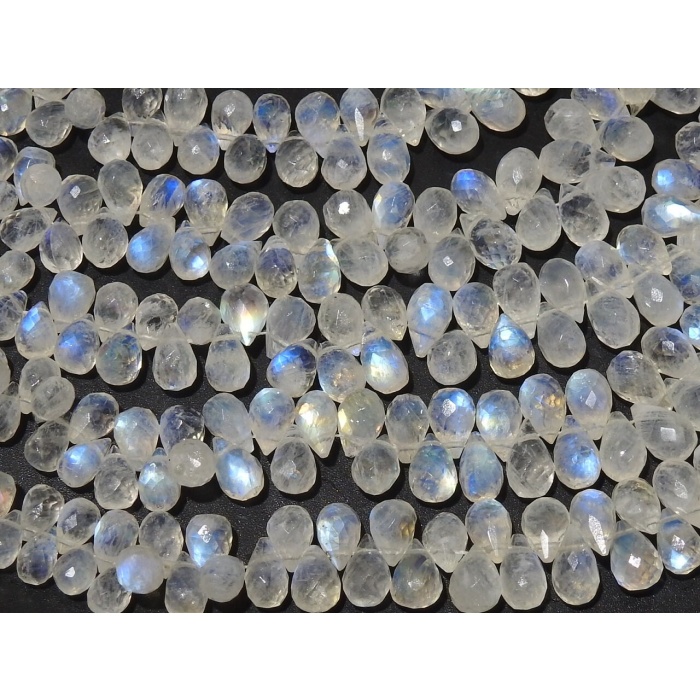 White Rainbow Moonstone Faceted Drop,Teardrop,Loose Bead,Multi Flashy Fire,For Making Jewelry,Wholesaler,Supplies,8Inch 100%Natural PME-BR2 | Save 33% - Rajasthan Living 14