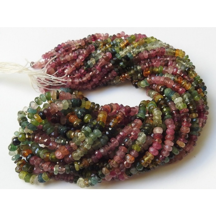 Tourmaline Faceted Roundel Bead,Multi Shaded,Loose Stone,Handmade,Necklace,Wholesaler,Supplies,New Arrival 100%Natural PME(B13) | Save 33% - Rajasthan Living 13