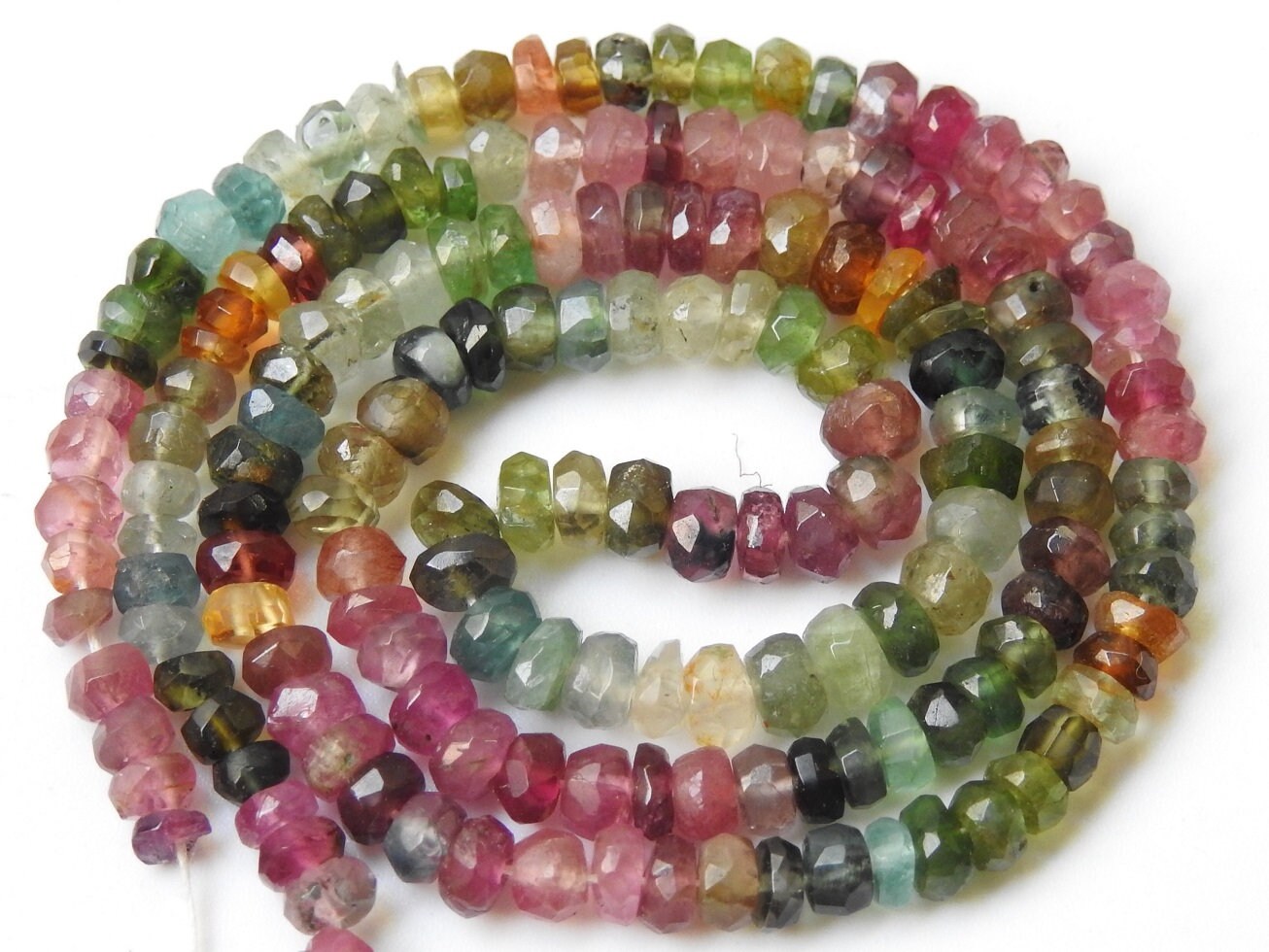 Tourmaline Faceted Roundel Bead,Multi Shaded,Loose Stone,Handmade,Necklace,Wholesaler,Supplies,New Arrival 100%Natural PME(B13) | Save 33% - Rajasthan Living 14