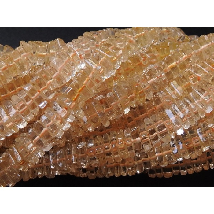 15 Inch Strand Natural Citrine Smooth Heishi Square Shape Beads Wholesale Price New Arrival (pme) H1 | Save 33% - Rajasthan Living 9