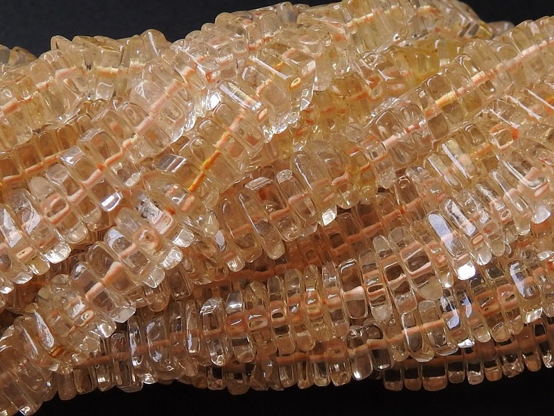 15 Inch Strand Natural Citrine Smooth Heishi Square Shape Beads Wholesale Price New Arrival (pme) H1 | Save 33% - Rajasthan Living 14