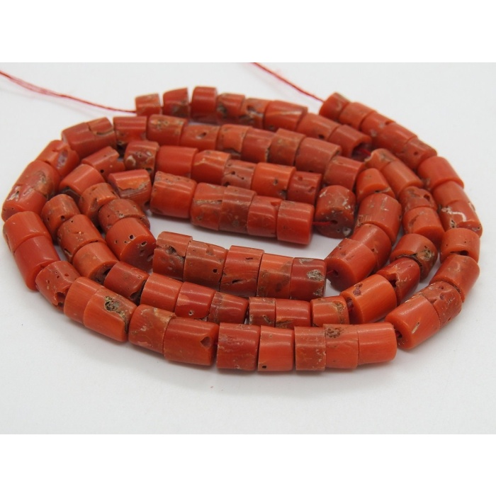 Natural Red Coral Smooth Tyre,Coin,Button,Wheel,Handmade,Loose Stone,Necklace,Wholesaler,Supplies,16Inch 5X4MM Approx BK(CR2) | Save 33% - Rajasthan Living 9