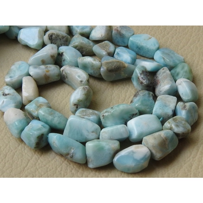 Larimar Smooth Tumble Beads,Nugget,Loose Stone,Handmade,For Making Jewelry,9X7To7X6MM Approx,Wholesaler,Supplies,100%Natural,PME-TU4 | Save 33% - Rajasthan Living 11
