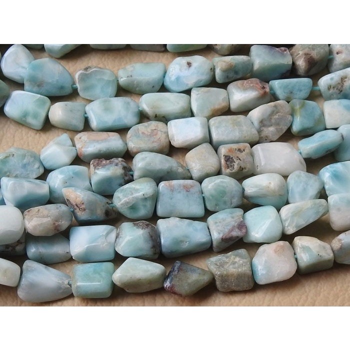 Larimar Smooth Tumble Beads,Nugget,Loose Stone,Handmade,For Making Jewelry,9X7To7X6MM Approx,Wholesaler,Supplies,100%Natural,PME-TU4 | Save 33% - Rajasthan Living 9