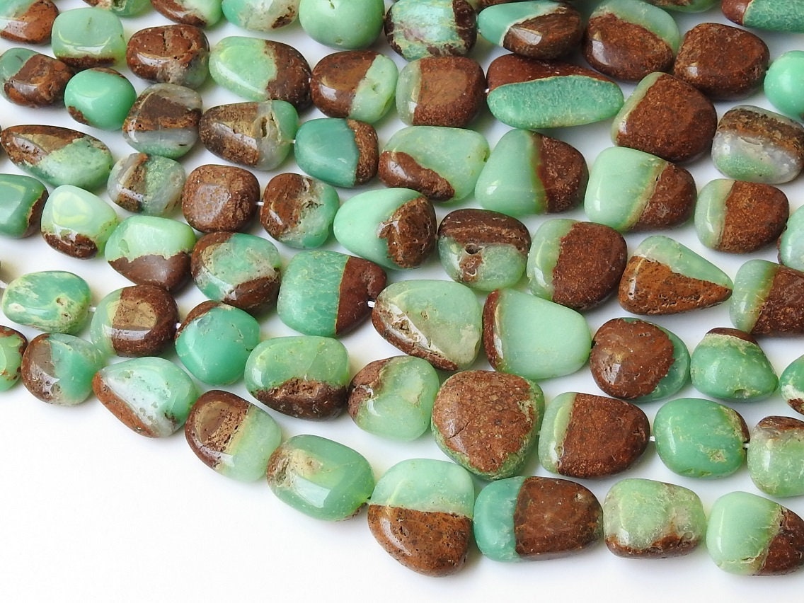 Chrysoprase Smooth Tumble,Nugget,Bio Color,14Inch 18X15To11X6MM Approx,Wholesaler,Supplies,100%Natural PME(TU4) | Save 33% - Rajasthan Living 16