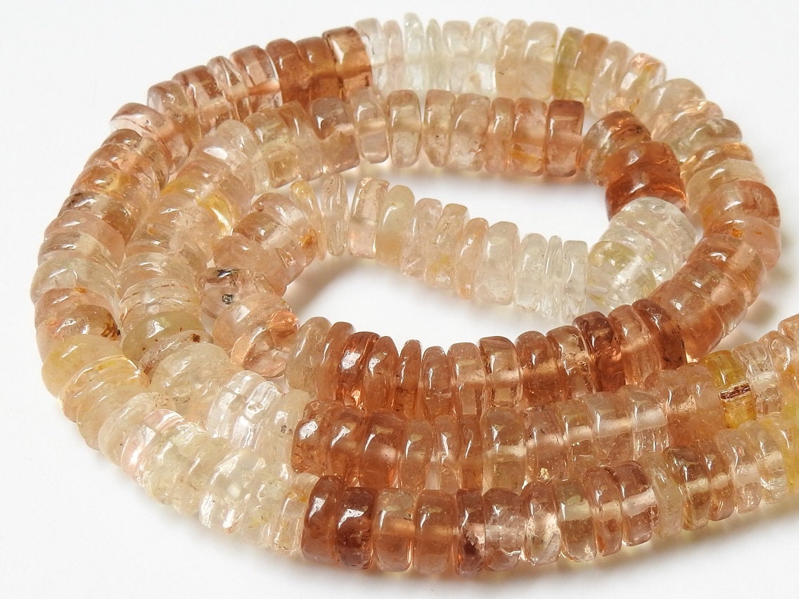 Imperial Topaz Smooth Tyres,Coin,Button Shape Bead,Multi Shaded,Loose Stone,Handmade,For Jewelry Makers,16Inch Strand,100%Natural PME-T2 | Save 33% - Rajasthan Living 19