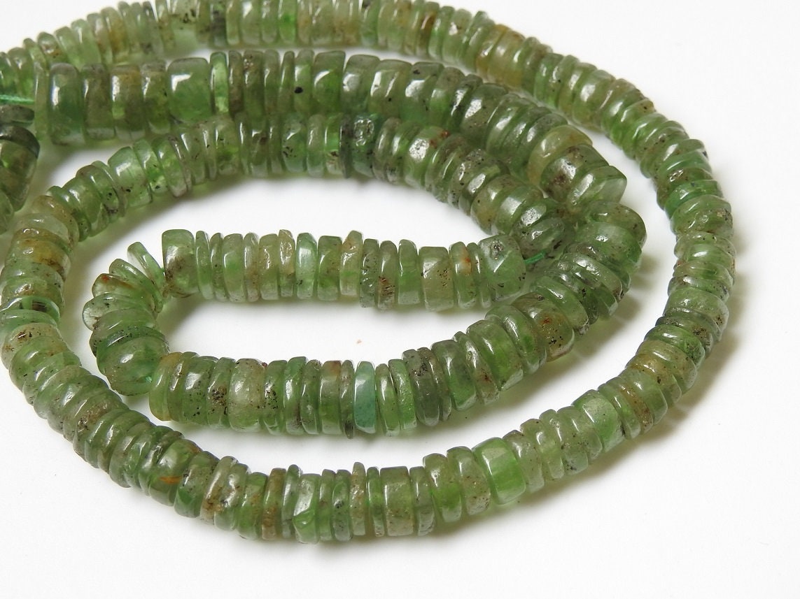 16Inch Strand,Green Kyanite Smooth Tyre,Coin,Button,Wheel Shape Beads,Wholesale Price,New Arrival,100%Natural PME-T2 | Save 33% - Rajasthan Living 14