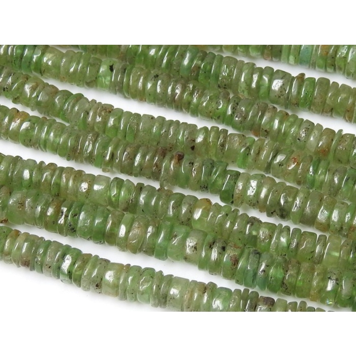 16Inch Strand,Green Kyanite Smooth Tyre,Coin,Button,Wheel Shape Beads,Wholesale Price,New Arrival,100%Natural PME-T2 | Save 33% - Rajasthan Living 10