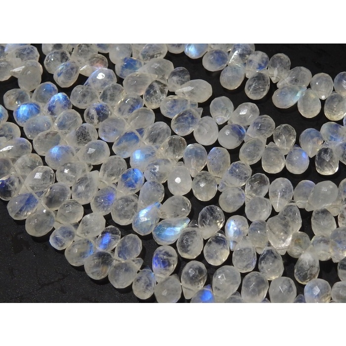White Rainbow Moonstone Faceted Drop,Teardrop,Loose Bead,Multi Flashy Fire,For Making Jewelry,Wholesaler,Supplies,8Inch 100%Natural PME-BR2 | Save 33% - Rajasthan Living 10