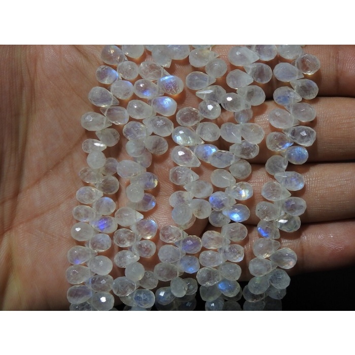 White Rainbow Moonstone Faceted Drop,Teardrop,Loose Bead,Multi Flashy Fire,For Making Jewelry,Wholesaler,Supplies,8Inch 100%Natural PME-BR2 | Save 33% - Rajasthan Living 11