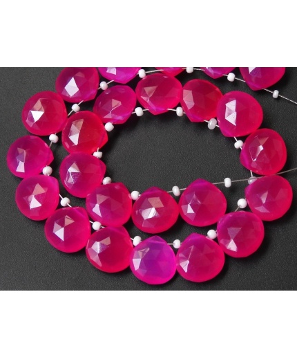 Hot Pink Chalcedony Faceted Hearts,Teardrop,Drop,Gemstone For Earrings,Wholesale Price,New Arrival,11X11MM,PME-CY1 | Save 33% - Rajasthan Living
