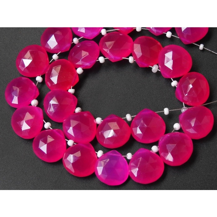 Hot Pink Chalcedony Faceted Hearts,Teardrop,Drop,Gemstone For Earrings,Wholesale Price,New Arrival,11X11MM,PME-CY1 | Save 33% - Rajasthan Living 6