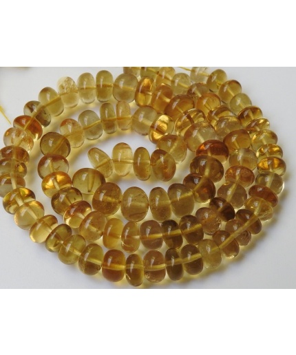Natural Lemon Quartz Smooth Roundel Beads,Loose Stone,Handmade,Necklace,16Inch 7X8MM Approx,Wholesale Price,New Arrival PME-B13 | Save 33% - Rajasthan Living