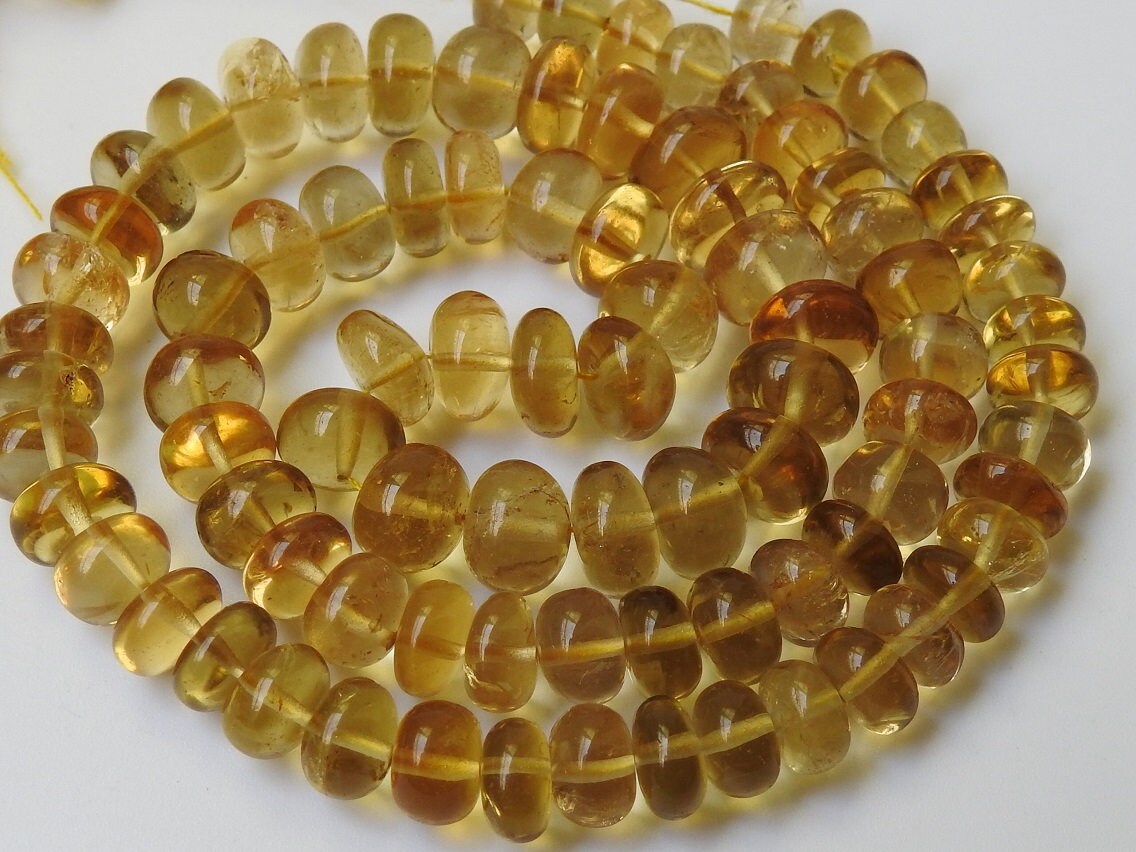 Natural Lemon Quartz Smooth Roundel Beads,Loose Stone,Handmade,Necklace,16Inch 7X8MM Approx,Wholesale Price,New Arrival PME-B13 | Save 33% - Rajasthan Living 11