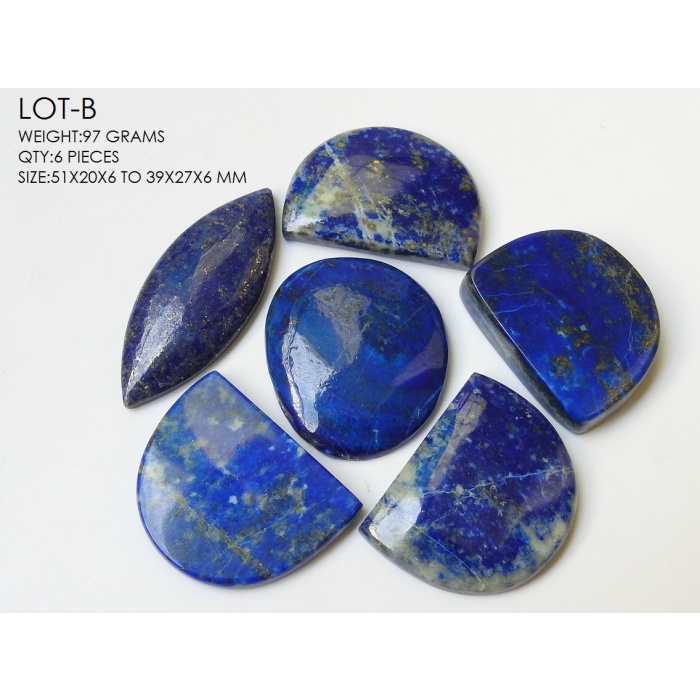 Natural Lapis Lazuli Smooth Fancy Shape Cabochons Lot Finest Quality Wholesale Price New Arrival C2 | Save 33% - Rajasthan Living 7