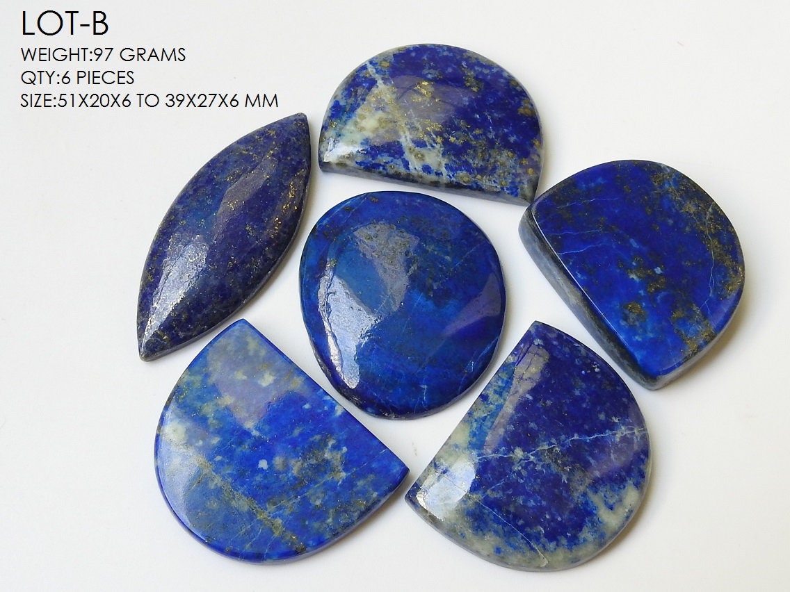 Natural Lapis Lazuli Smooth Fancy Shape Cabochons Lot Finest Quality Wholesale Price New Arrival C2 | Save 33% - Rajasthan Living 17