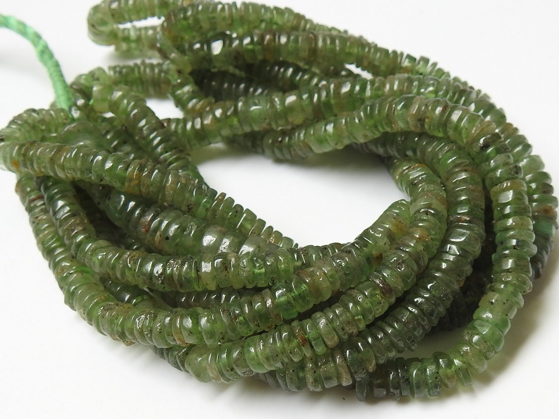 16Inch Strand,Green Kyanite Smooth Tyre,Coin,Button,Wheel Shape Beads,Wholesale Price,New Arrival,100%Natural PME-T2 | Save 33% - Rajasthan Living 12