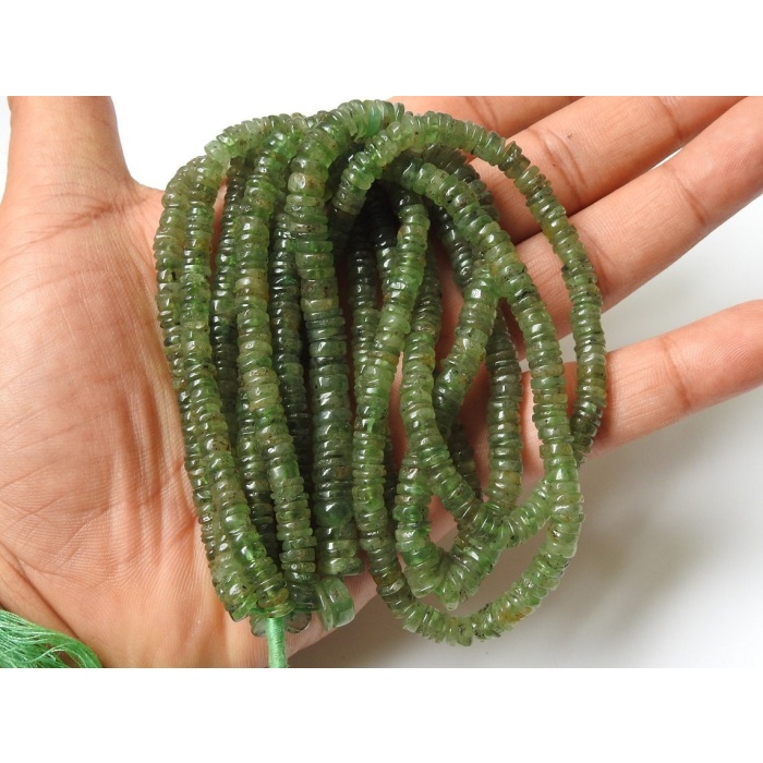 16Inch Strand,Green Kyanite Smooth Tyre,Coin,Button,Wheel Shape Beads,Wholesale Price,New Arrival,100%Natural PME-T2 | Save 33% - Rajasthan Living 9