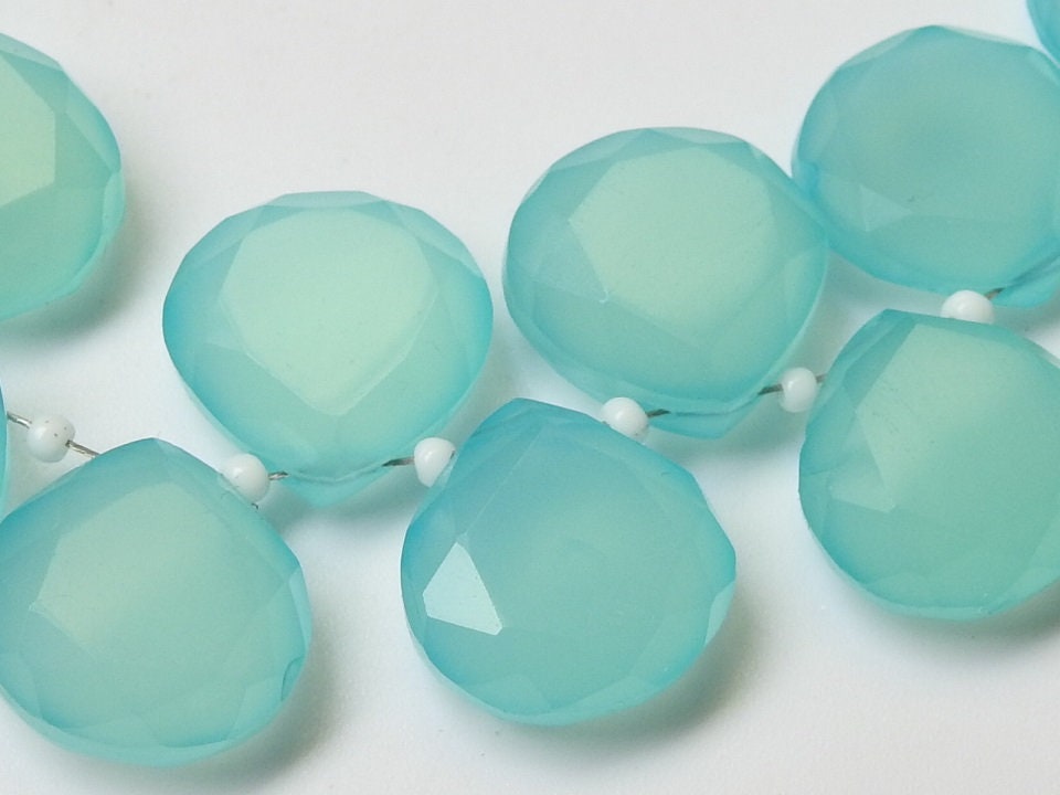 14X14MM Pair,Aqua Blue Chalcedony Faceted Hearts,Teardrop,Drop,Loose Stone,Handmade,For Making Jewelry,Wholesaler,Supplies PME-CY2 | Save 33% - Rajasthan Living 16