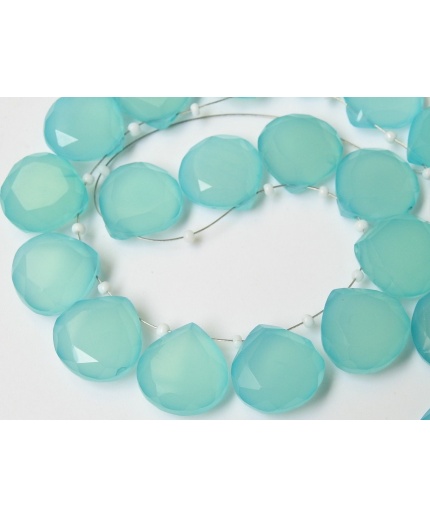 14X14MM Pair,Aqua Blue Chalcedony Faceted Hearts,Teardrop,Drop,Loose Stone,Handmade,For Making Jewelry,Wholesaler,Supplies PME-CY2 | Save 33% - Rajasthan Living 5