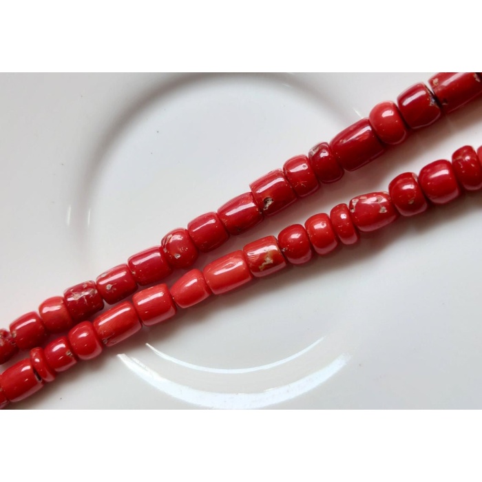 14 Inch Strand Natural Coral Faceted  Beads AA+ Quality Coral 5-7 MM 100% Natural Gemstone | Save 33% - Rajasthan Living 7