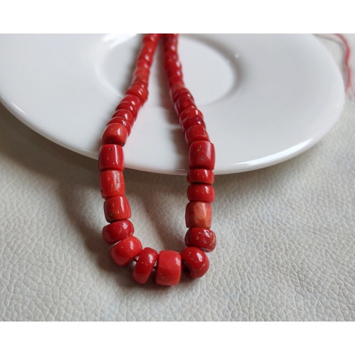14 Inch Strand Natural Coral Faceted  Beads AA+ Quality Coral 5-7 MM 100% Natural Gemstone | Save 33% - Rajasthan Living 8