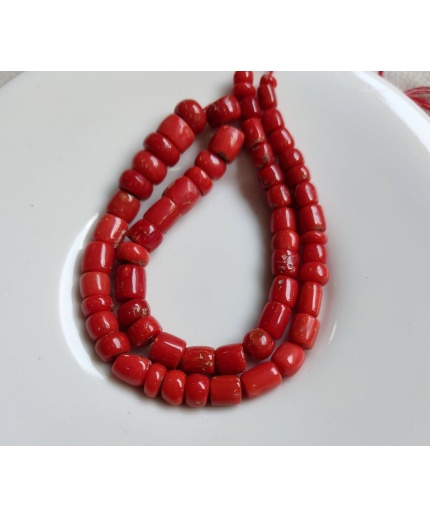 14 Inch Strand Natural Coral Faceted  Beads  5-7 MM 100% Natural Rondelle Gemstone | Save 33% - Rajasthan Living 3