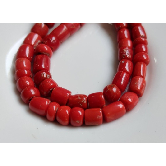 14 Inch Strand Natural Coral Faceted  Beads  5-7 MM 100% Natural Rondelle Gemstone | Save 33% - Rajasthan Living 7