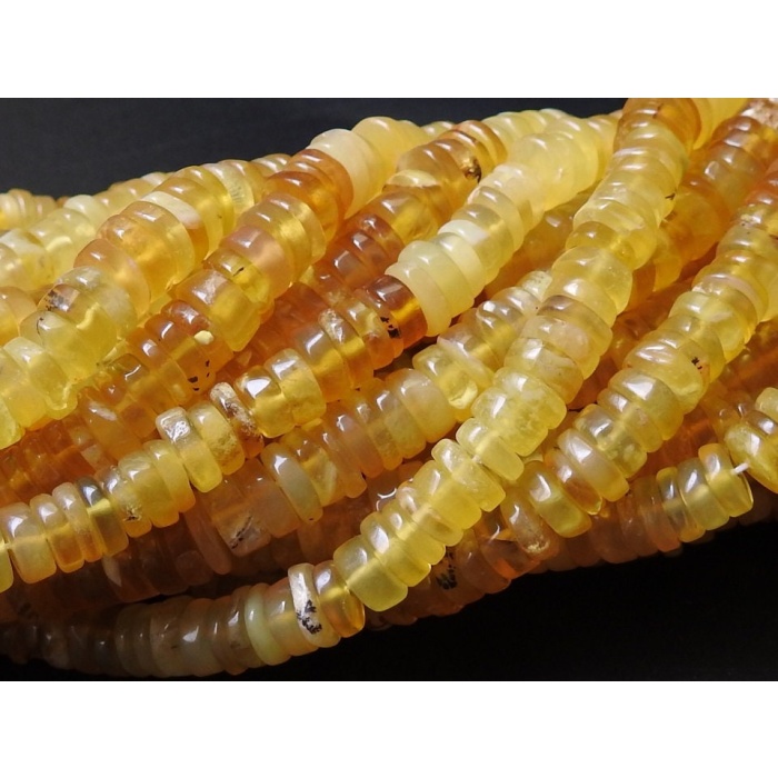 Yellow Opal Smooth Tyres,Button,Coin,Wheel Shape Bead,16Inch Strand 6MM Approx,Wholesale Price,New Arrival,100%Natural,PME-T2 | Save 33% - Rajasthan Living 6