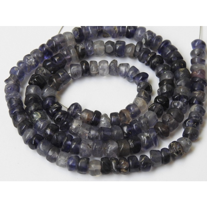 Natural Blue Iolite Smooth Handmade Beads,Roundel Shape,Loose Stone,For Making Jewelry,Wholesale Price,New Arrival,16Inch Strand B10 | Save 33% - Rajasthan Living 7