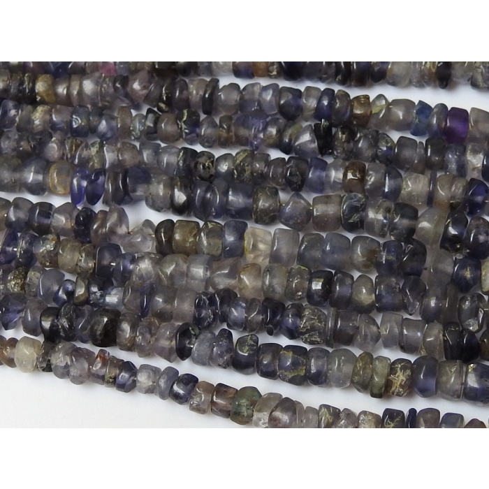 Natural Blue Iolite Smooth Handmade Beads,Roundel Shape,Loose Stone,For Making Jewelry,Wholesale Price,New Arrival,16Inch Strand B10 | Save 33% - Rajasthan Living 8
