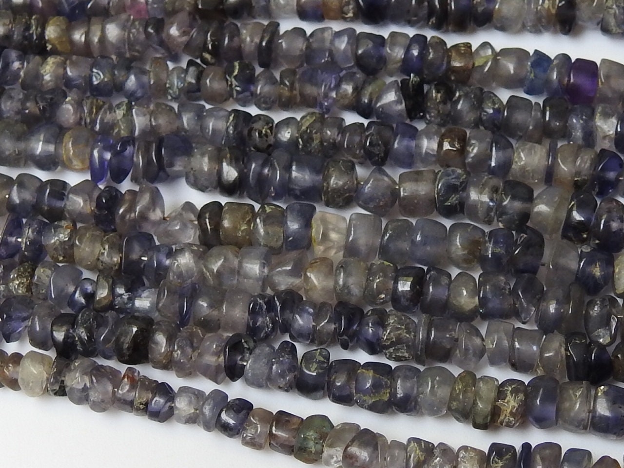 Natural Blue Iolite Smooth Handmade Beads,Roundel Shape,Loose Stone,For Making Jewelry,Wholesale Price,New Arrival,16Inch Strand B10 | Save 33% - Rajasthan Living 16