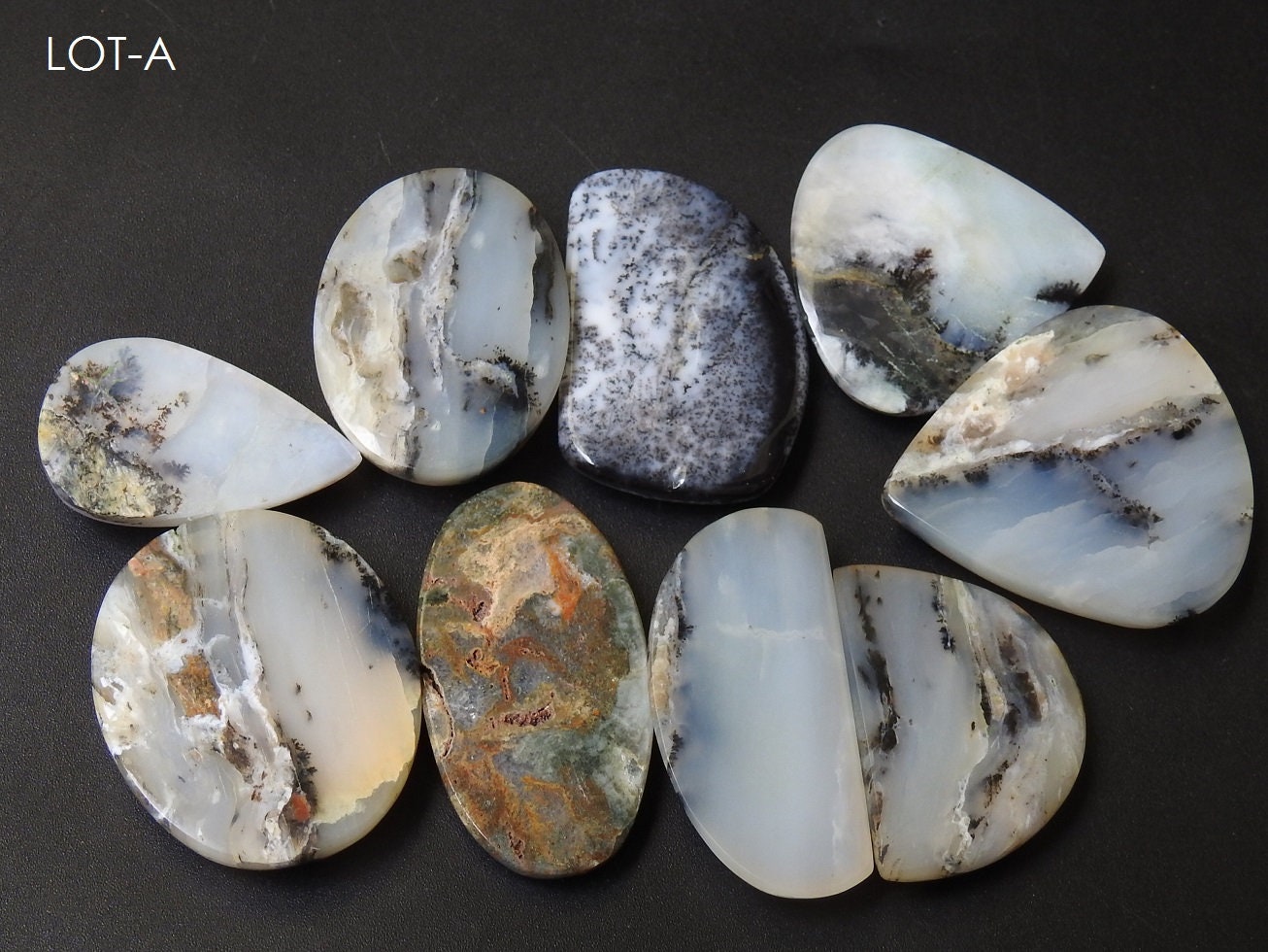 Dendrite Opal Cabochons Lot,Smooth,Fancy Shape,Handmade,Loose Stone,Wholesaler,Supplies,New Arrivals,100%Natural C2 | Save 33% - Rajasthan Living 17