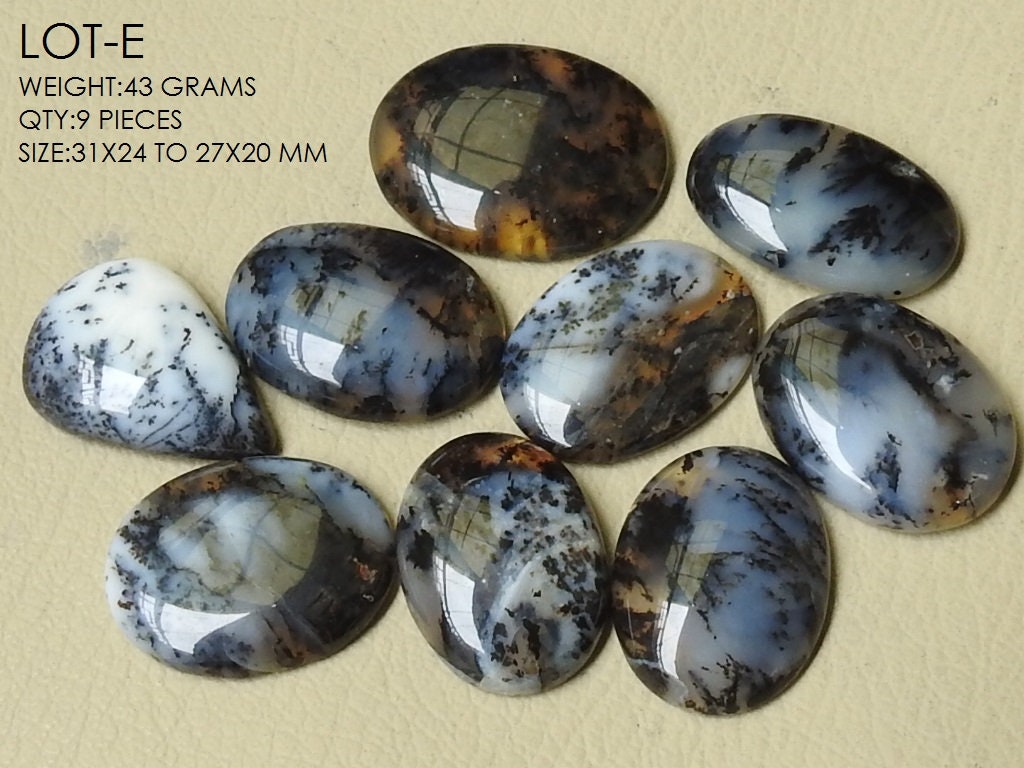 Dendrite Opal Cabochons Lot,Smooth,Fancy Shape,Handmade,Loose Stone,Wholesaler,Supplies,New Arrivals,100%Natural C2 | Save 33% - Rajasthan Living 24