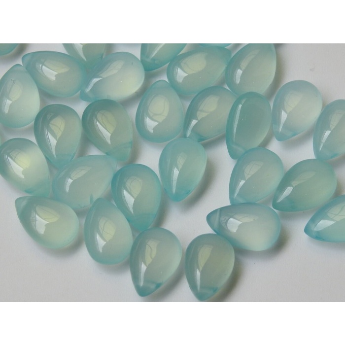 Aqua Blue Chalcedony Smooth Teardrop,Drop,Loose Stone,Handmade,For Making Jewelry,Earrings Pair,12X8MM Approx PME-CY2 | Save 33% - Rajasthan Living 8