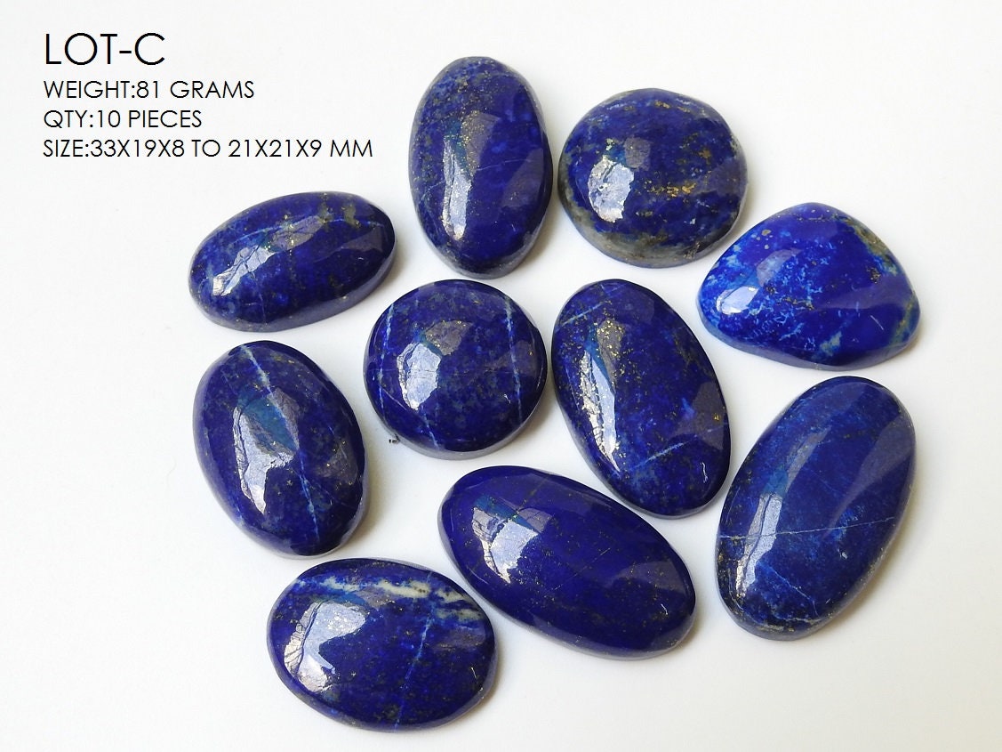 Natural Lapis Lazuli Smooth Fancy Shape Cabochons Lot Finest Quality Wholesale Price New Arrival C2 | Save 33% - Rajasthan Living 18