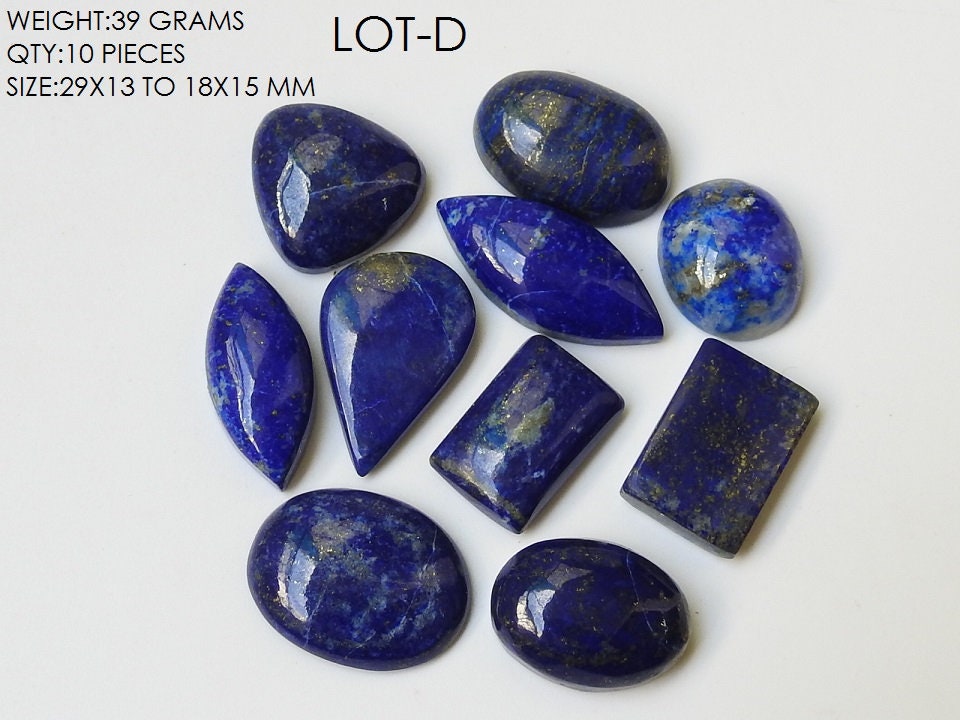 Natural Lapis Lazuli Smooth Fancy Shape Cabochons Lot Finest Quality Wholesale Price New Arrival C2 | Save 33% - Rajasthan Living 19