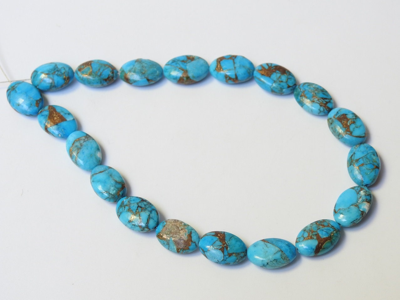 Copper Turquoise Smooth Oval Shape,Nugget,Loose Stone,Handmade Bead,For Making Jewelry 10 Piece Strand 12X8 MM Approx | Save 33% - Rajasthan Living 14