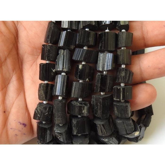 Black Tourmaline Rough Natural Crystal Bead,Nugget,Loose Stone,Minerals Gemstone,Healing,Wholesaler,Supplies,10Piece Strand R2 | Save 33% - Rajasthan Living 9
