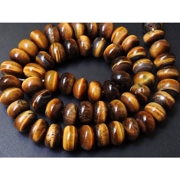 Tigers Eye Jasper Smooth Roundel Bead,Handmade,Loose Bead,For Making Jewelry,Necklace,Beaded Bracelet,Wholesaler,Supplies 14Inch PME-B11 | Save 33% - Rajasthan Living 6