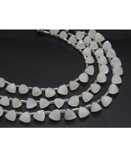 10Piece Strand,Natural White Moonstone Micro Faceted Trillions,Triangle,Drop,Briolettes,Wholesaler,Supplies 7X7MM Approx PME-BR2 | Save 33% - Rajasthan Living 3
