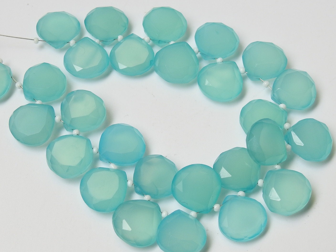 14X14MM Pair,Aqua Blue Chalcedony Faceted Hearts,Teardrop,Drop,Loose Stone,Handmade,For Making Jewelry,Wholesaler,Supplies PME-CY2 | Save 33% - Rajasthan Living 15
