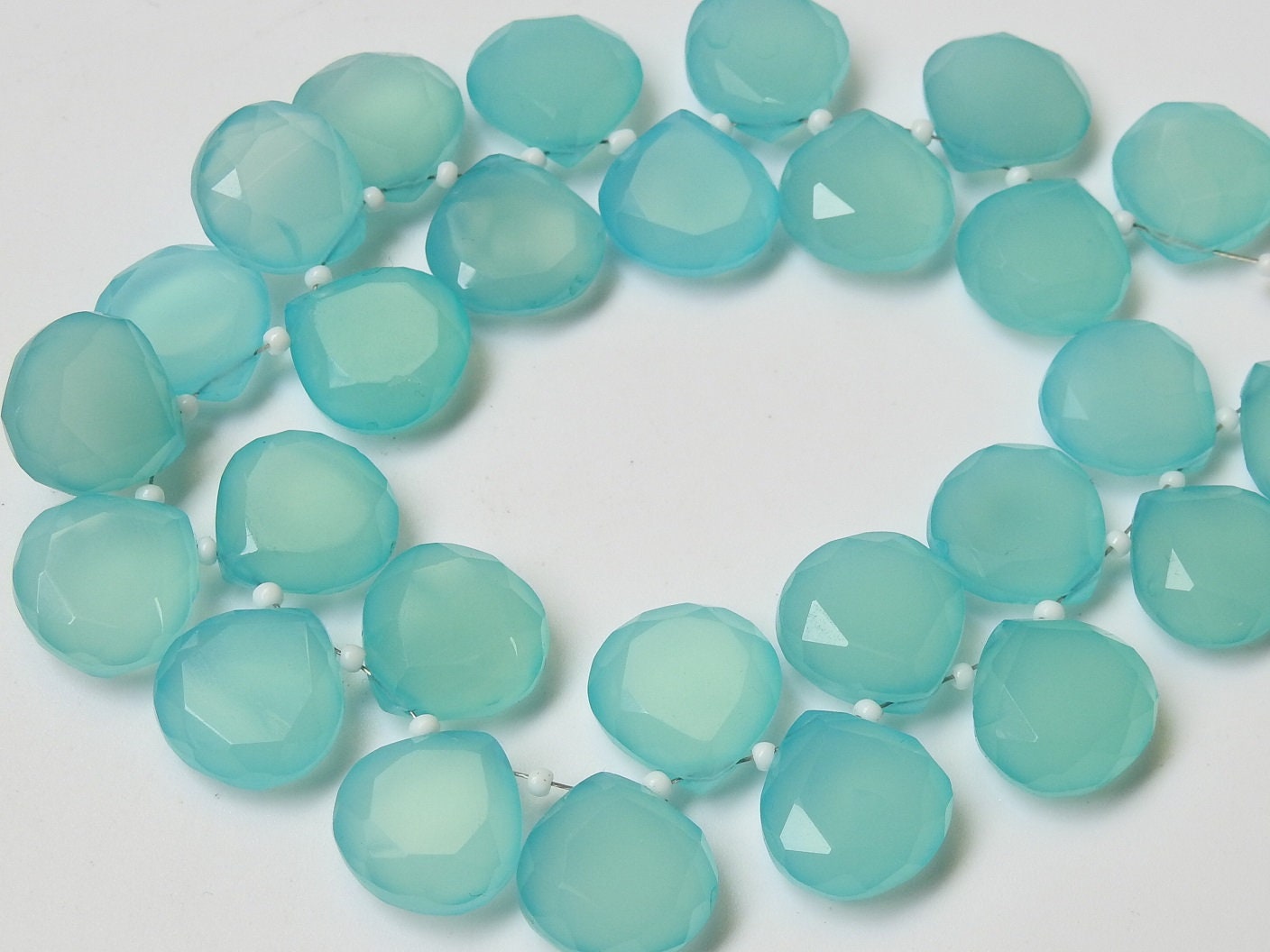 14X14MM Pair,Aqua Blue Chalcedony Faceted Hearts,Teardrop,Drop,Loose Stone,Handmade,For Making Jewelry,Wholesaler,Supplies PME-CY2 | Save 33% - Rajasthan Living 18