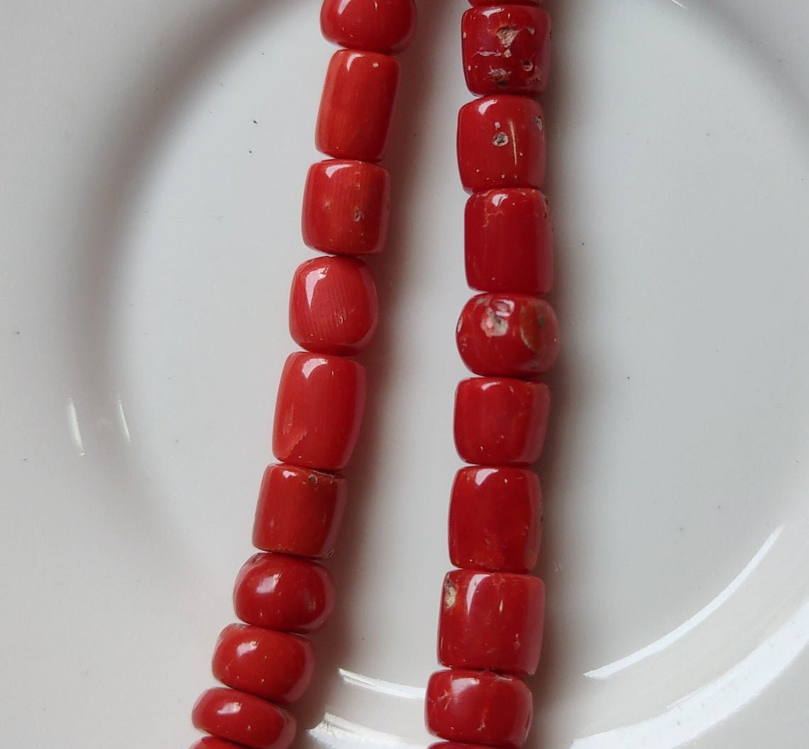 14 Inch Strand Natural Coral Faceted  Beads AA+ Quality Coral 5-7 MM 100% Natural Gemstone | Save 33% - Rajasthan Living 13