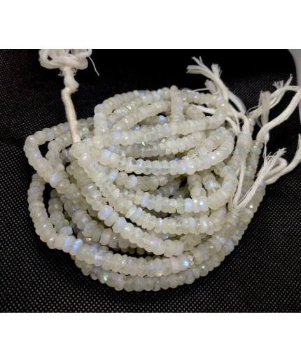 Natural Rainbow Moonstone 14″Inch Strand Faceted Rondelle Beads AA+ Quality Moonstone 7 MM 100% Natural Gemstone | Save 33% - Rajasthan Living 3